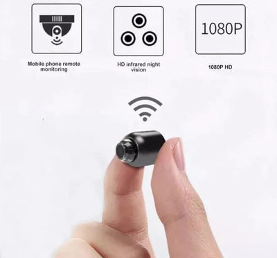 Small WiFi Security Camera | 1080P HD Night Vision, Motion Detection & Portable for Home Monitoring