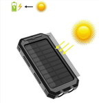 500000mAh Waterproof Solar Charger | Dual USB Ports, LED Flashlight & Portable Power Bank for Outdoor Use