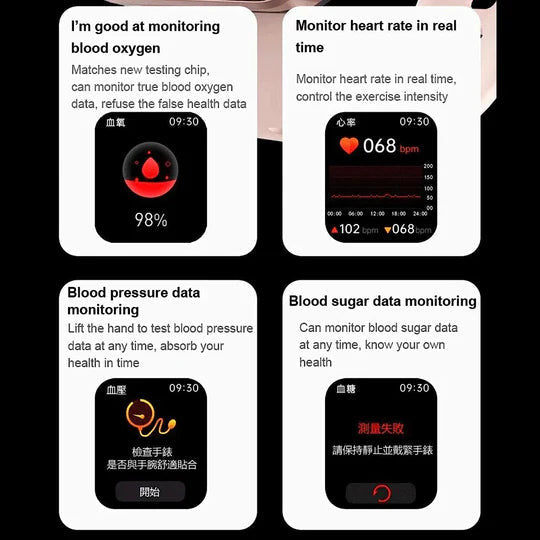 Non-Invasive Blood Glucose Monitoring Smartwatch | Heart Rate & Sleep Tracking for Fitness Enthusiasts
