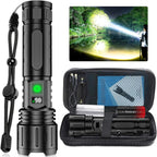 World's Brightest Tactical Flashlight | 100,000 Lumens, Waterproof, Rechargeable & Ideal for Outdoor Adventures and Emergency Situations