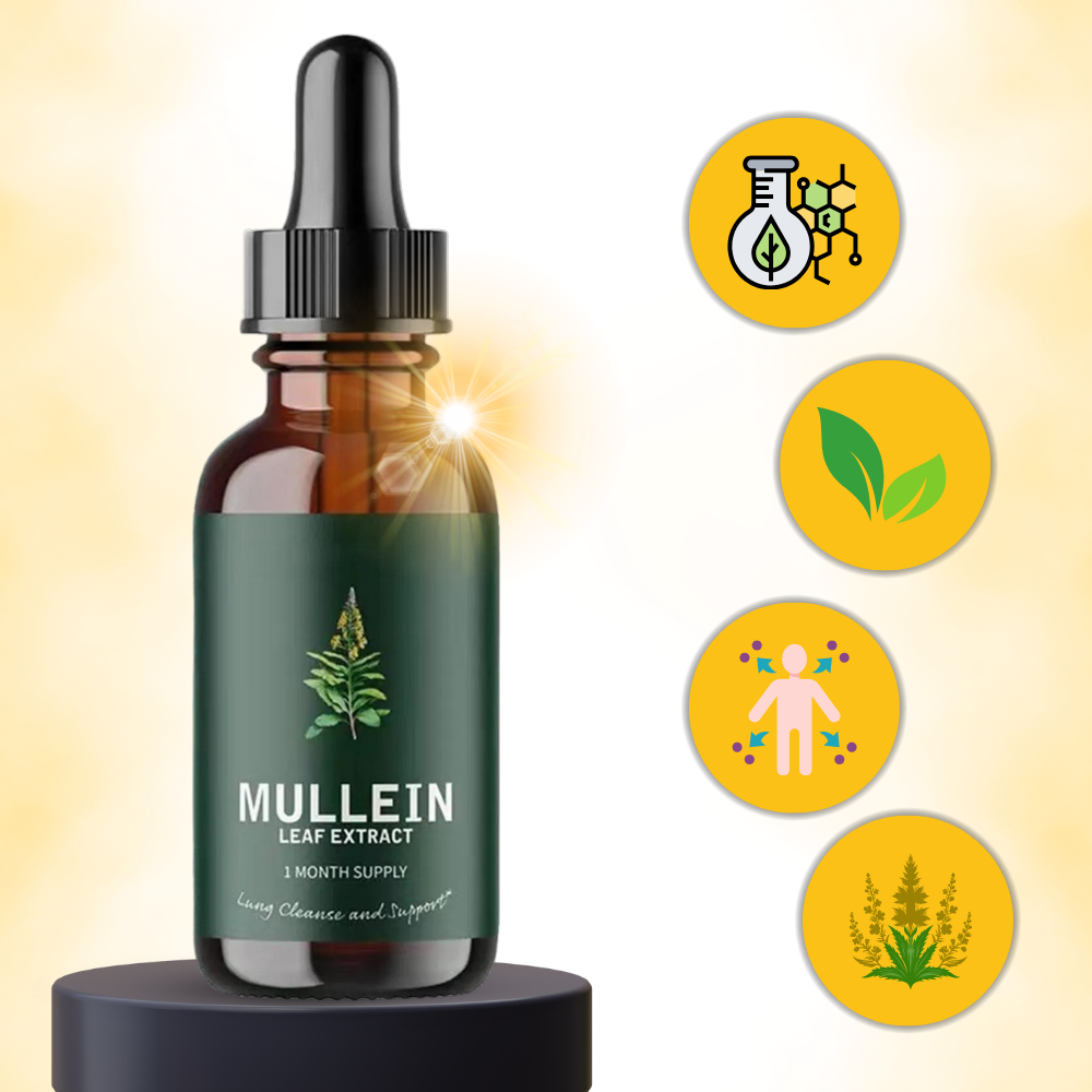 Gluten Free Mullein Tincture | Natural Respiratory Support & Detoxification for Clear Airways and Lung Health