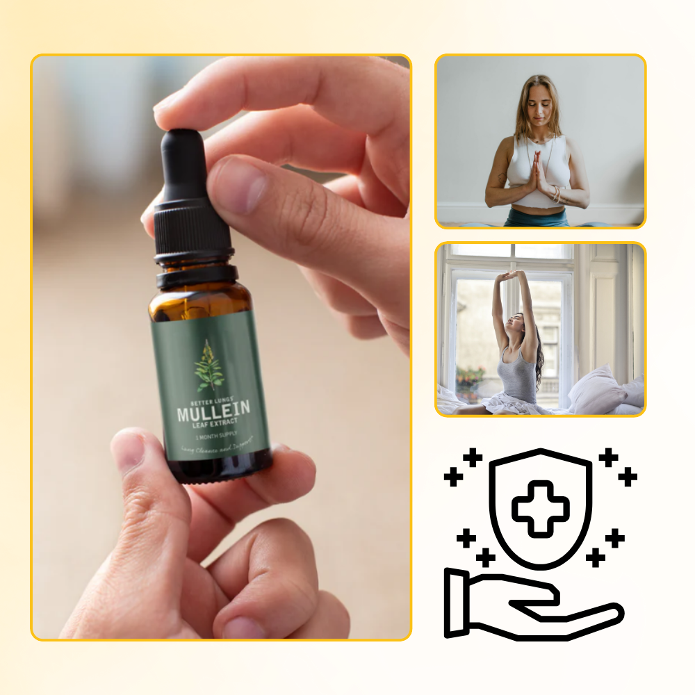 Gluten Free Mullein Tincture | Natural Respiratory Support & Detoxification for Clear Airways and Lung Health
