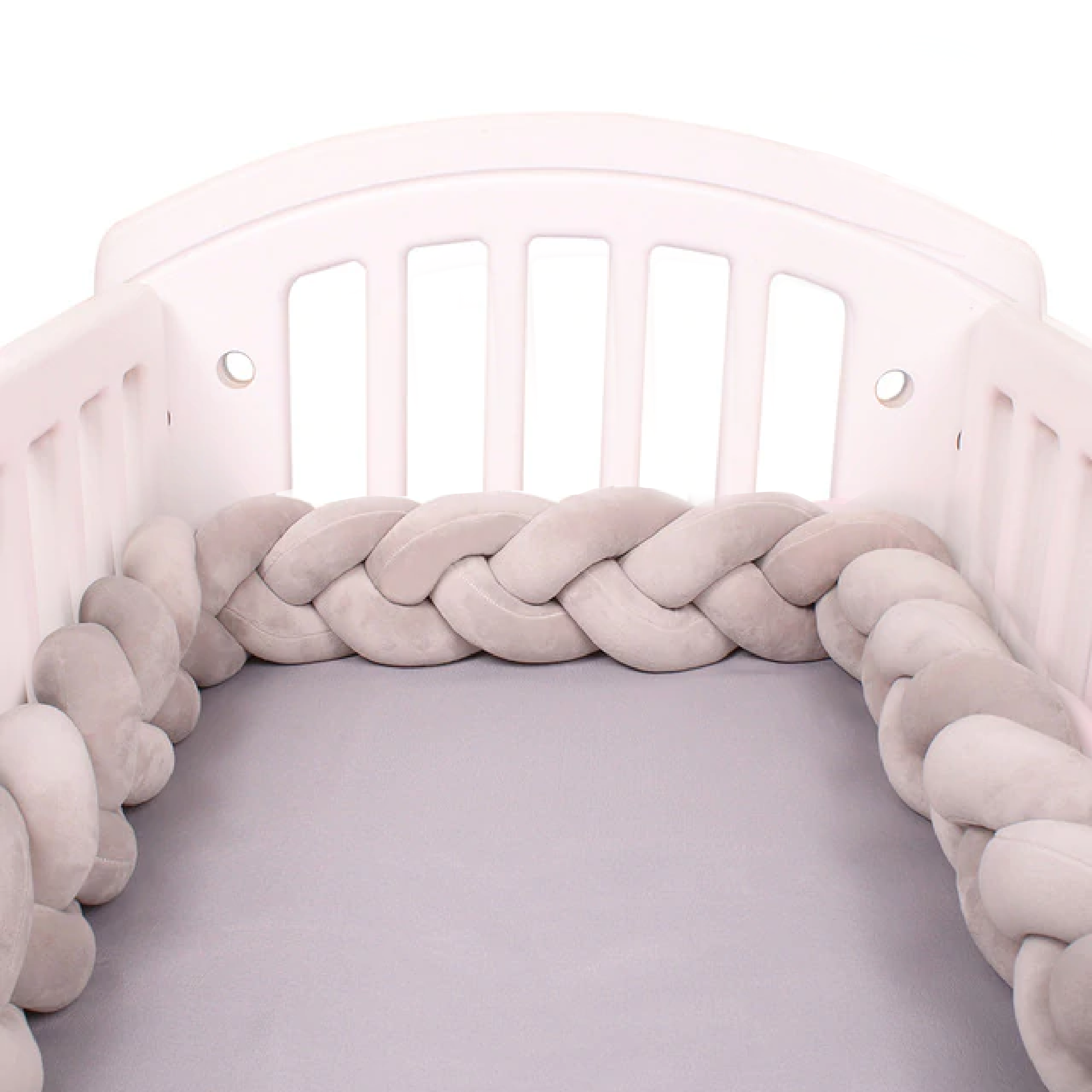 Cushioned Toddler Cot Bumper Set - Airflow Safety Bumpers for Cribs & Beds - Breathable Fabric, Soft Design for Nursery & Child's Room