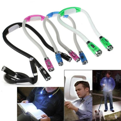 Hands-Free Flexible LED Neck Light | Adjustable Brightness for Reading, Crafts & Night Walking
