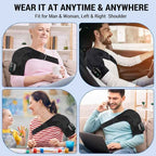 Heating Shoulder Brace with Compression & Vibration | Adjustable, USB Rechargeable & Ideal for Pain Relief and Muscle Recovery