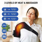 Heating Shoulder Brace with Compression & Vibration | Adjustable, USB Rechargeable & Ideal for Pain Relief and Muscle Recovery