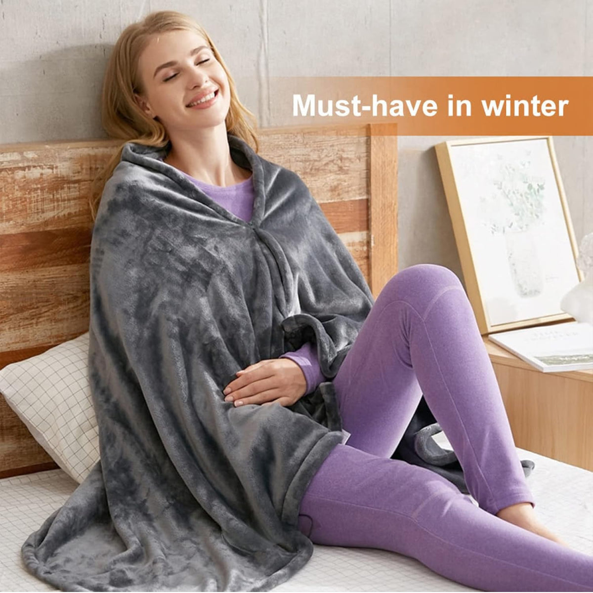 Portable Heated Shawl | Rechargeable, Waterproof & Versatile for Home, Office, or Outdoor Use