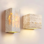 IP65 Waterproof Outdoor LED Wall Lamp with Travertine Stone Design for Garden, Patio & Exterior Lighting