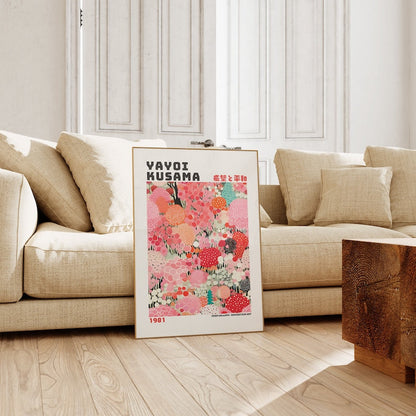 Yayoi Kusama 1981 Art Print - Yodo Gallery Exhibition Artwork for Home Decor & Art Collectors