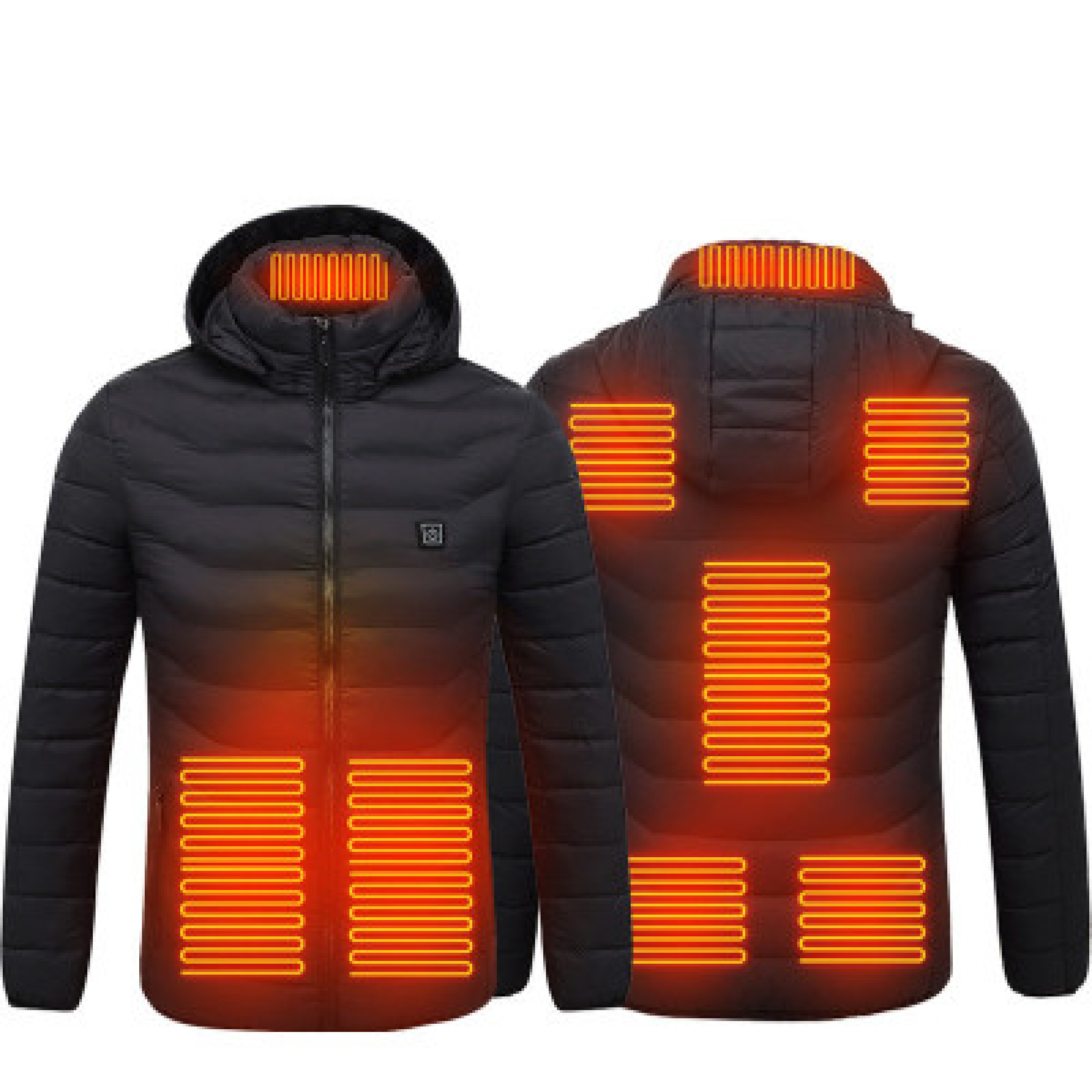 Heated Electric Warming Jacket Coat with Fleece Lining, Battery-Powered, Unisex, for Outdoor Work & Cold Weather Activities