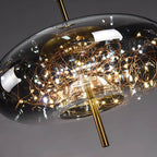 Brown Glass Pendant Light Fixture - Modern Design for Dining Room & Kitchen Lighting