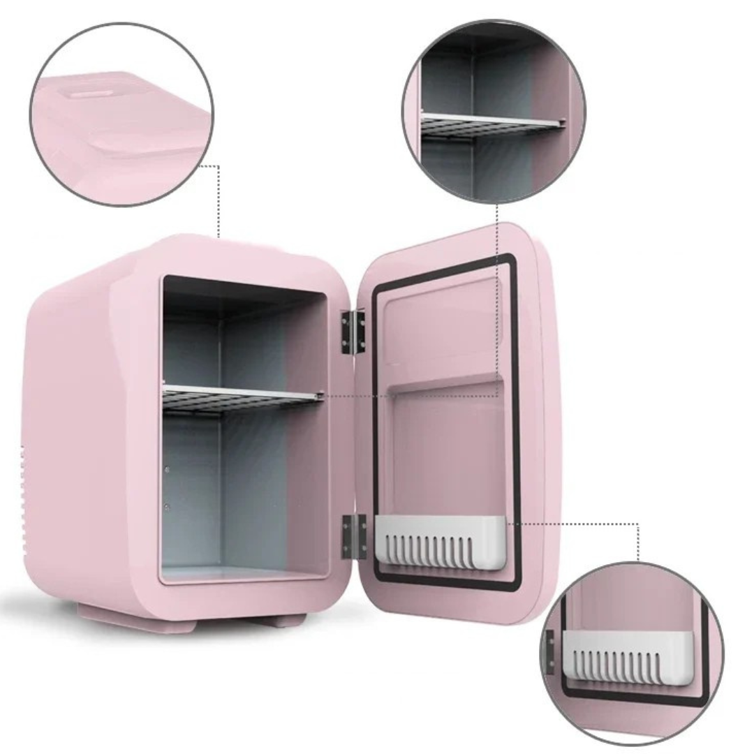 Mini Fridge | Quiet Portable Cooler & Warmer with Dual Power for Travel, Home & Camping