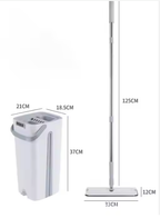 Flat Bottom Mop and Bucket Set | Aluminium Handle, 360° Rotating Head & Microfibre Pads for Efficient Home Cleaning