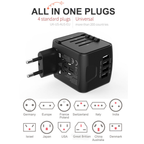 All-in-one Travel Power Adapter, for America to Australia, India, Europe, UK Plug Converter, Electric Adapter for Japan & Thailand - international power adapters
