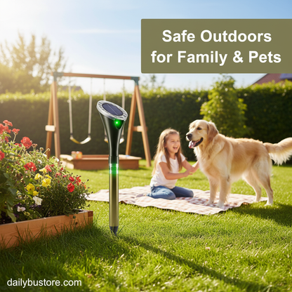 Powerful Solar Snake Repeller | 8th Generation, Advanced Vibration Technology for Family & Pet Safety Outdoors