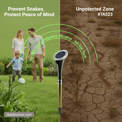 Powerful Solar Snake Repeller | 8th Generation, Advanced Vibration Technology for Family & Pet Safety Outdoors