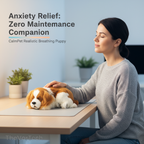 Realistic Breathing Puppy | Therapeutic Plush Companion for Anxiety Relief & Emotional Support for Adults and Seniors