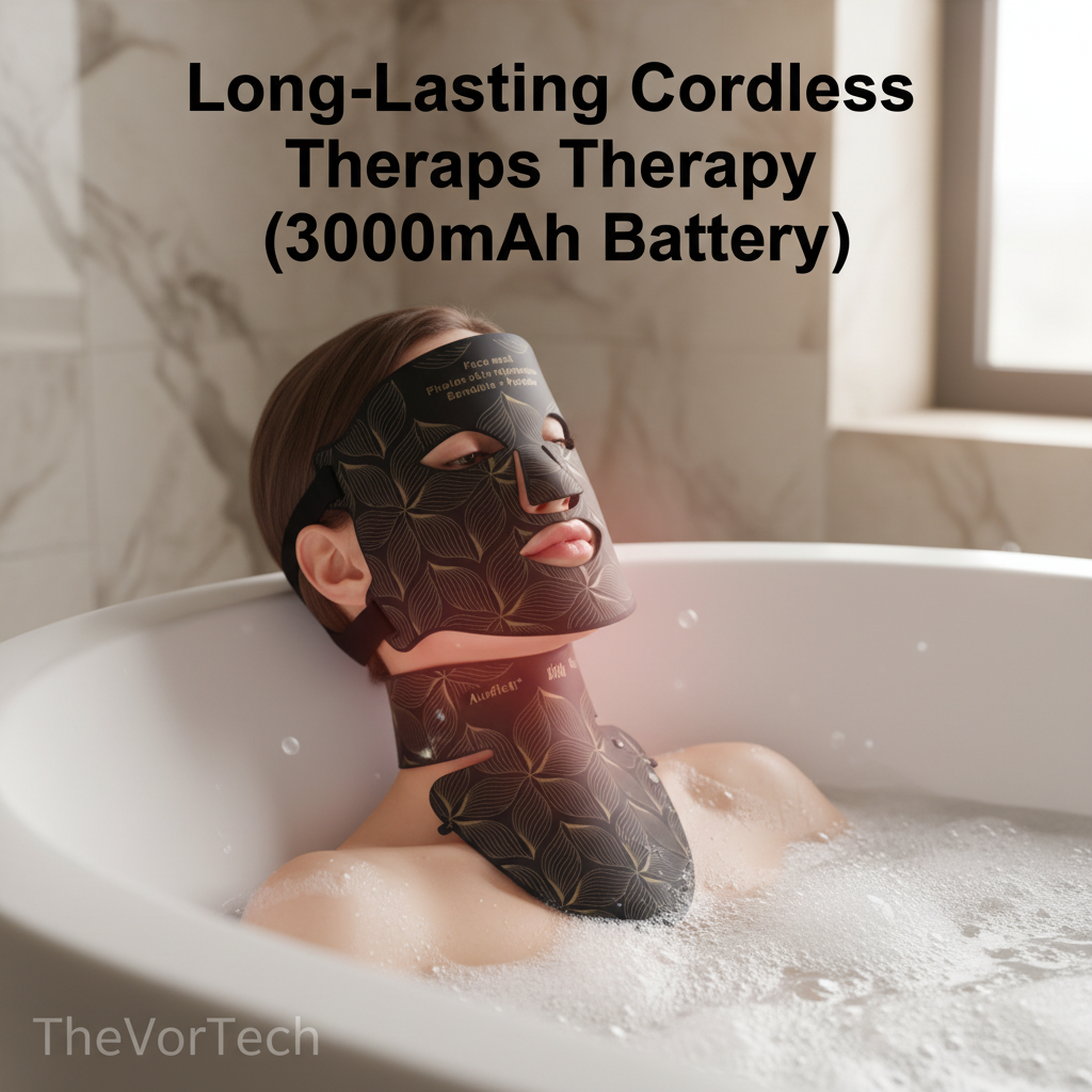 Infrared LED Facial Mask | Flexible Silicone Design with 8 Color Modes for Skin Rejuvenation & Anti-Aging Treatment at Home