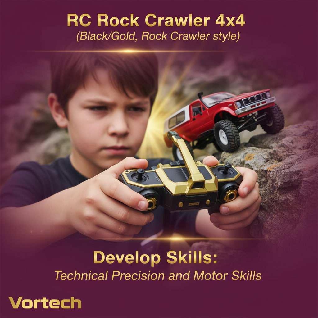 4WD Off-Road RC Rock Crawler | Rugged Design, Precision Control & Ideal for Technical Indoor/Outdoor Courses