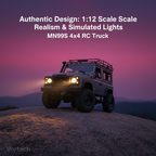 4WD RC Off-Road Truck | 1:12 Scale, Anti-Slip Tires & Proportional Control for All Terrain Adventures