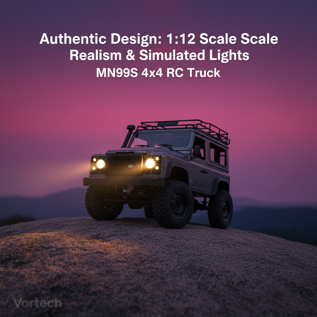 4WD RC Off-Road Truck | 1:12 Scale, Anti-Slip Tires & Proportional Control for All Terrain Adventures