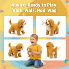 Interactive Plush Dog Toy | AI-Powered, Touch-Responsive & Soft for Kids Aged 3+