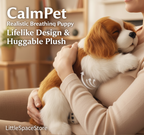 Realistic Breathing Puppy | Therapeutic Plush Companion for Anxiety Relief & Emotional Support for Adults and Seniors