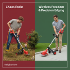 3-in-1 Wireless Turf Trimmer | Powerful Motor, Adjustable Length & Ideal for Lawn Care and Gardening