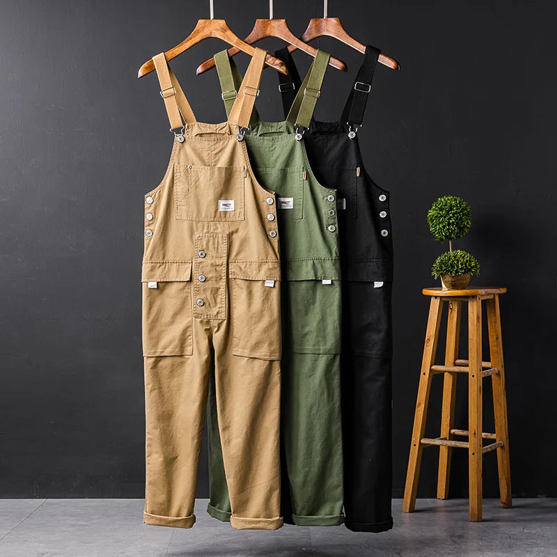 Unisex Cargo Overalls | Durable Fabric, Adjustable Straps & Large Pockets for Outdoor Activities and Casual Wear