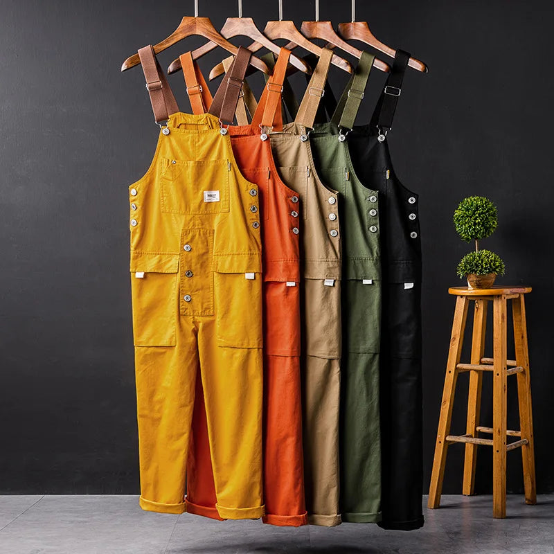 Unisex Cargo Overalls | Durable Fabric, Adjustable Straps & Large Pockets for Outdoor Activities and Casual Wear