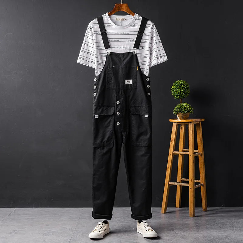 Unisex Cargo Overalls | Durable Fabric, Adjustable Straps & Large Pockets for Outdoor Activities and Casual Wear
