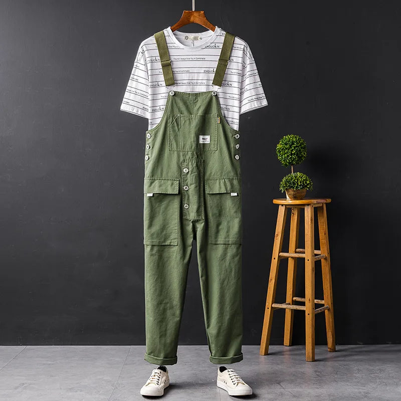 Unisex Cargo Overalls | Durable Fabric, Adjustable Straps & Large Pockets for Outdoor Activities and Casual Wear