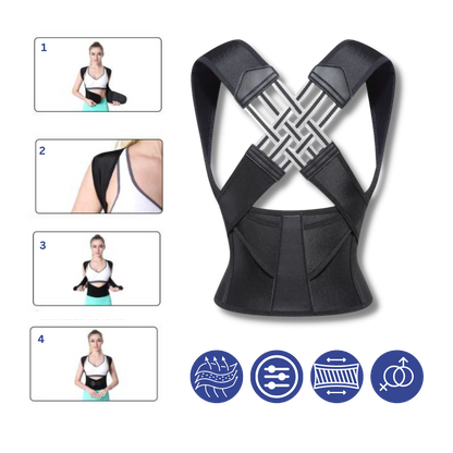 Adjustable Back Posture Brace | Back and Shoulder Alignment Strap | Effective Back Support for Everyday Use