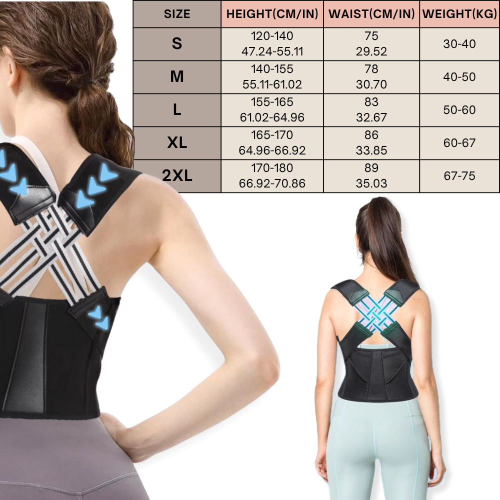 Instant Posture Corrector | Skin-Friendly Fabric, Adjustable Velcro & Ideal for Back, Shoulder, and Neck Relief