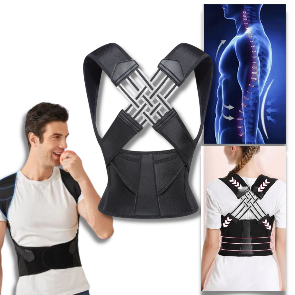 Adjustable Back Posture Brace | Back and Shoulder Alignment Strap | Effective Back Support for Everyday Use