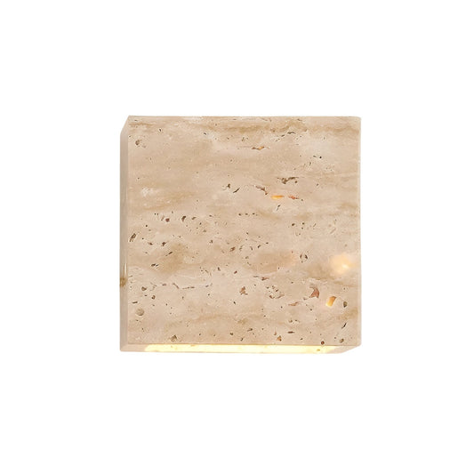 IP65 Waterproof Outdoor LED Wall Lamp with Travertine Stone Design for Garden, Patio & Exterior Lighting