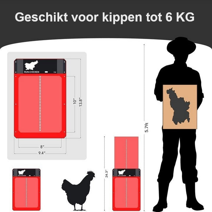 Automatic Chicken Coop Door | Waterproof, Easy Installation & Light Sensor for Poultry Safety