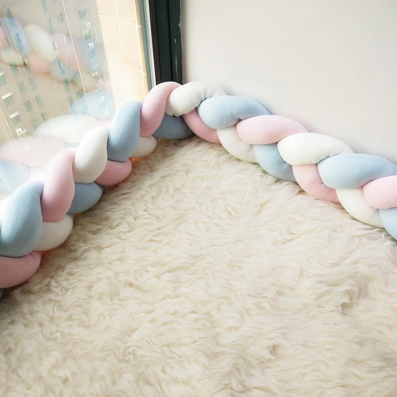 Cushioned Toddler Cot Bumper Set - Airflow Safety Bumpers for Cribs & Beds - Breathable Fabric, Soft Design for Nursery & Child's Room