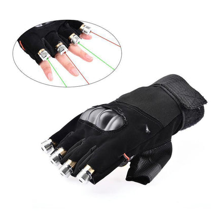 Rechargeable Laser Gloves | 8 High-Power Green & Red Lasers for Light Shows at Parties and Discotheques