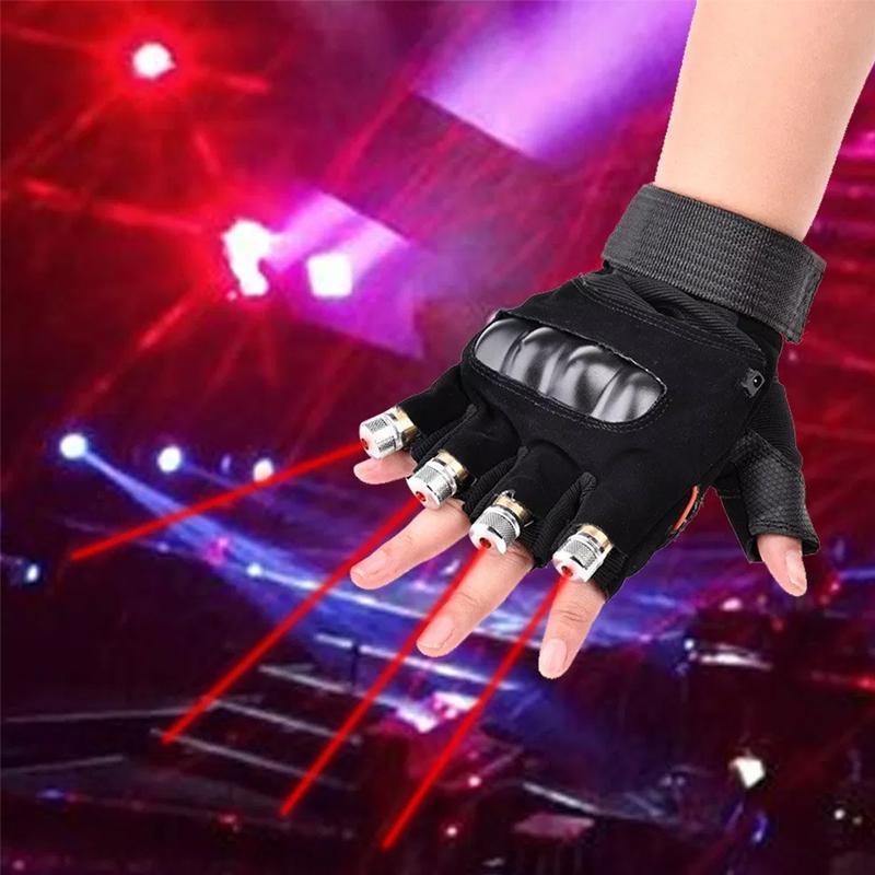 Rechargeable Laser Gloves | 8 High-Power Green & Red Lasers for Discotheques and Light Shows