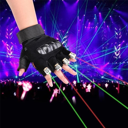 Rechargeable Laser Gloves | 8 High-Power Green & Red Lasers for Light Shows at Parties and Discotheques