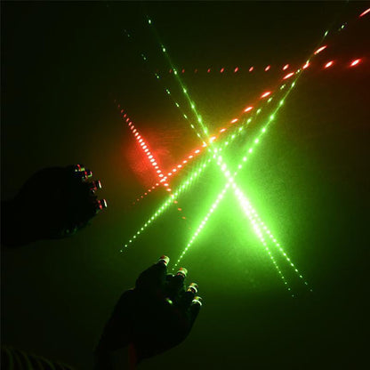 Rechargeable Laser Gloves | 8 High-Power Green & Red Lasers for Light Shows at Parties and Discotheques