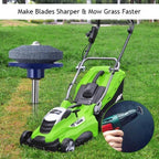Lawn Mower Blade Sharpener | Quick Attach for Power Drills & Efficient Lawn Care