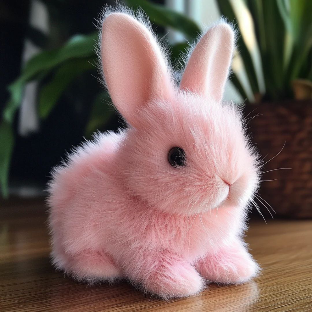 Realistic Plush Bunny Toy | Ultra-Soft Fur, Hopping Motion & Safe for All Ages