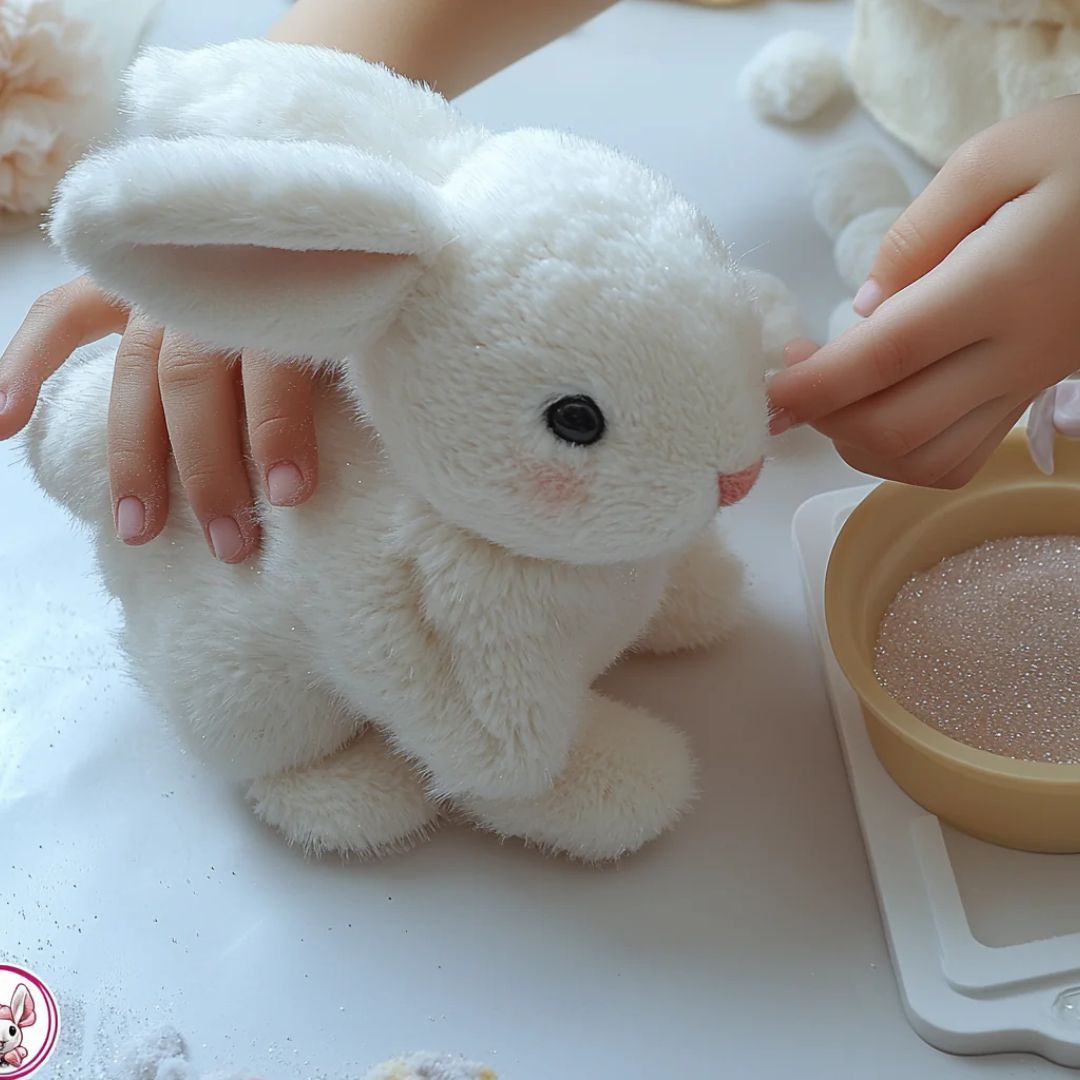 Realistic Plush Bunny Toy | Ultra-Soft Fur, Hopping Motion & Safe for All Ages