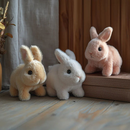 Realistic Plush Bunny Toy | Ultra-Soft Fur, Hopping Motion & Safe for All Ages