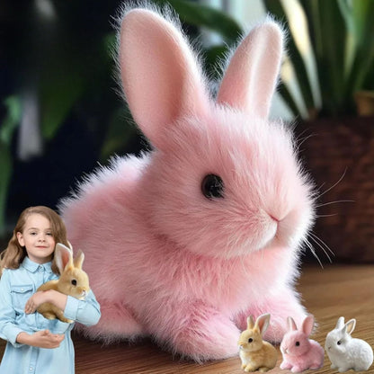 Realistic Plush Bunny Toy | Ultra-Soft Fur, Hopping Motion & Safe for All Ages