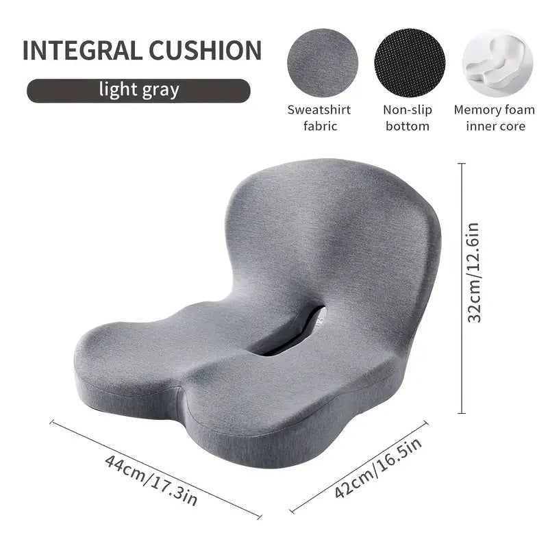 Memory Foam Backrest Cushion | Soft Support for Buttocks & Waist Relief for Home Office or Car Use