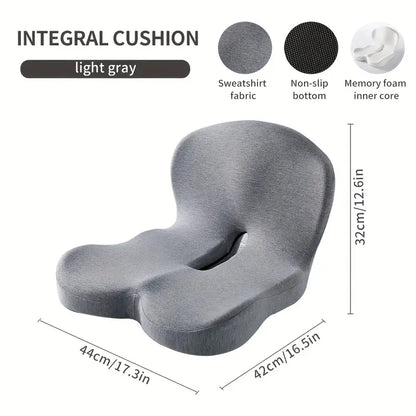 Memory Foam Backrest Cushion | Soft Support for Buttocks & Waist Relief for Home Office or Car Use