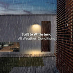 Solar Wall Light with Motion Sensor | Weatherproof, Customisable Brightness & Ideal for Outdoor Security and Pathway Lighting